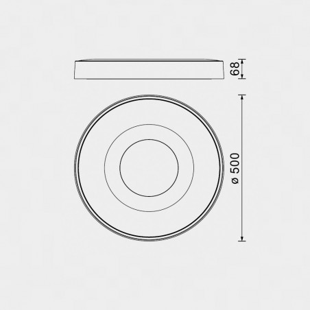 Plafón de techo LED Dimable Coin (80W)
