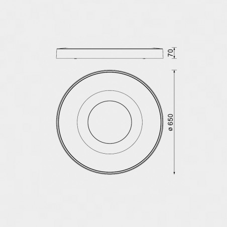 Plafón de techo LED Dimable Coin (100W)