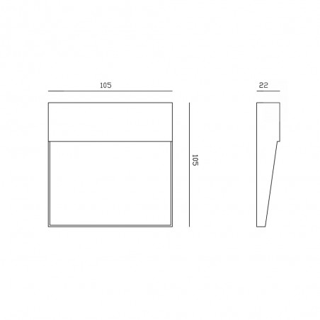 Aplique de exterior LED Baker (3W)