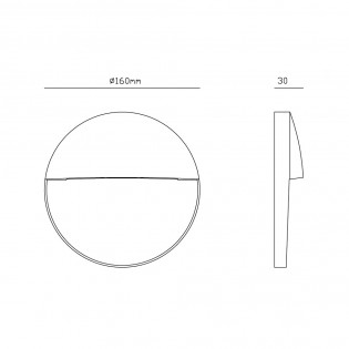 Aplique de exterior LED Baker II (6W)