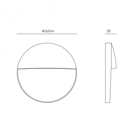 Aplique de exterior LED Baker II (6W)