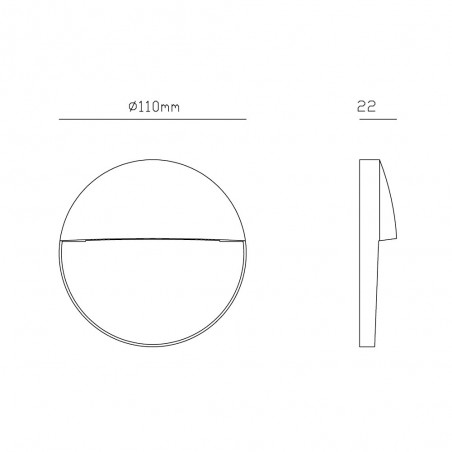 Aplique de exterior LED Baker II (3W)