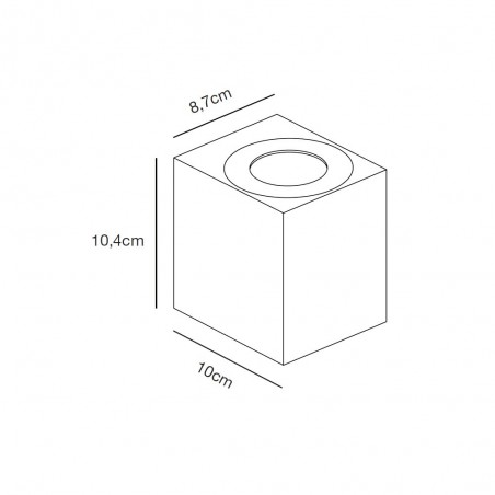 Applique Exterieur Galvanisé LED Canto Kubi 2 (2x6W)