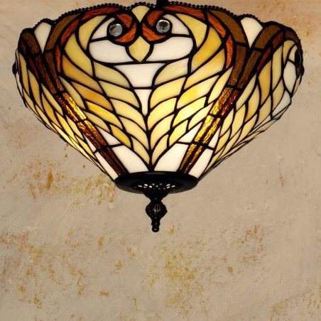 Plafón de techo Bell cristal Tiffany