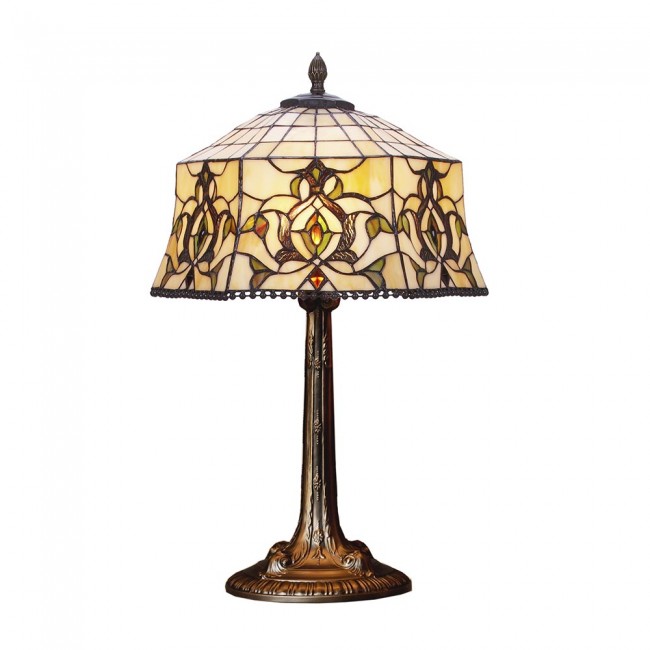 Lámpara de mesa Hexa cristal Tiffany Lámpara de mesa Hexa cristal Tiffany