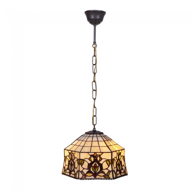 Lámpara colgante Tiffany Hexa Lámpara colgante Tiffany Hexa