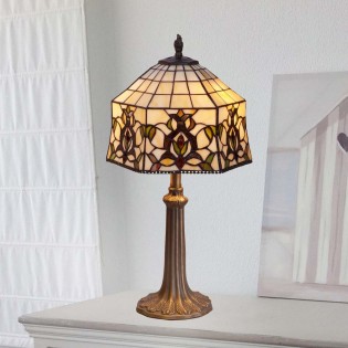 Lámpara de mesa Hexa Tiffany II
