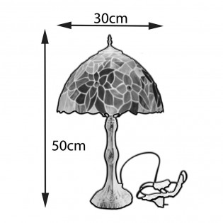 Lámpara de mesa Hexa Tiffany II