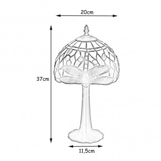 Lámpara de mesa Belle Amber cristal Tiffany II