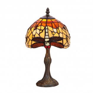 Lámpara de mesa Belle Amber cristal Tiffany II