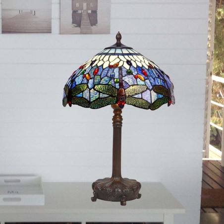 Lámpara de sobremesa Belle Epoque cristal Tiffany