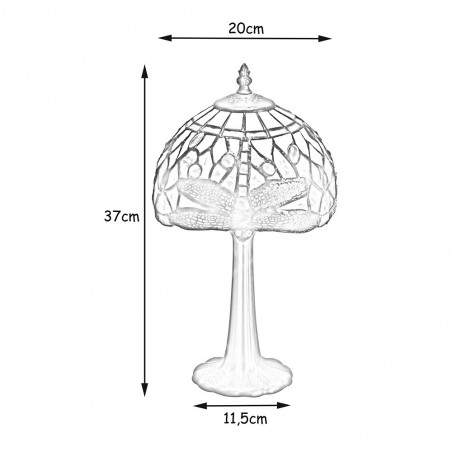 Lámpara de mesa con cristal Tiffany Belle Epoque