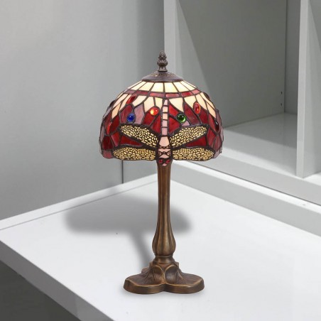 Lámpara de mesa Tiffany Belle Rouge
