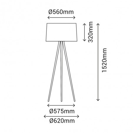 Lampadaire Trepied Bea