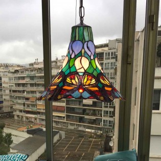 Lámpara colgante Butterfly Tiffany