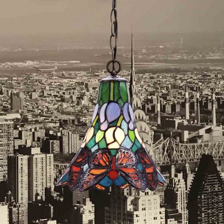 Lámpara colgante Tiffany Butterfly