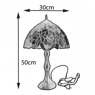 Lámpara de sobremesa Compact cristal Tiffany