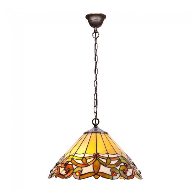 Lámpara de techo cristal Tiffany Compact Lámpara de techo cristal Tiffany Compact
