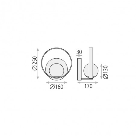Applique Murale á LED Halo (5W)