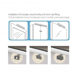 Applique LED pour mirroir du bains Dustin (15W)