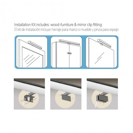 Applique LED pour mirroir du bains Dustin (15W)