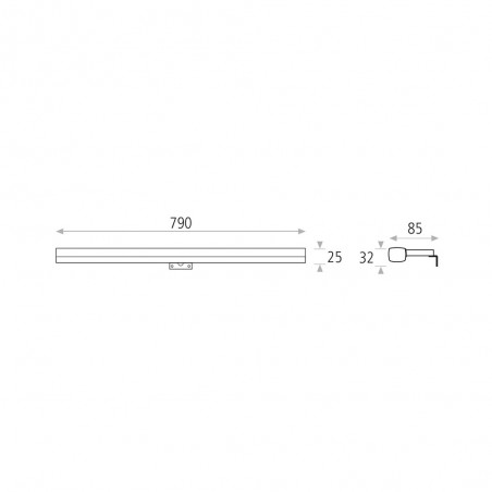 Applique LED pour mirroir du bains Dustin (15W)