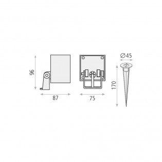 Applique LED Exterieur avec spike Apus (6W)