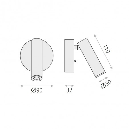Applique Lecteur LED Atria (3W)