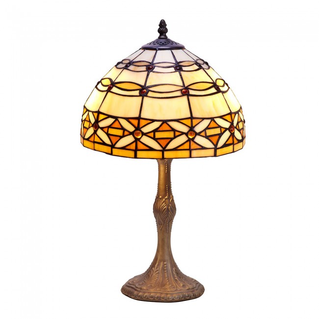 Lámpara de mesa Marfil cristal Tiffany II Lámpara de mesa Marfil cristal Tiffany II