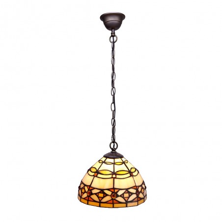 Lámpara colgante Tiffany Marfil