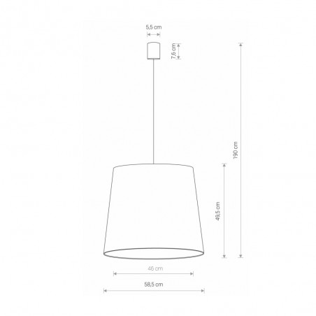 Lampe de plafond Cone L