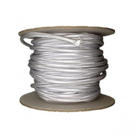Enrouleur de câble tissu Argent