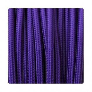 Enrouleur de câble tissu violet