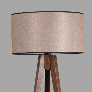 Lampadaire trépied avec étagère Grady