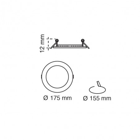 Downlight de plafond LED Know (12W)