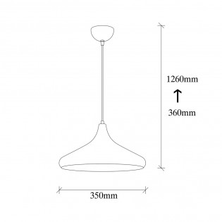 Lampe de suspension Harvey 35 Argent