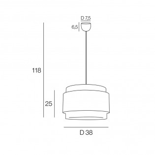 Lampe de plafond Milo Cannage