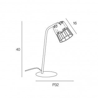 Lampe a poser Indah II