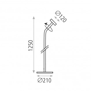 Lampadaire LED Corvus (7.5W)