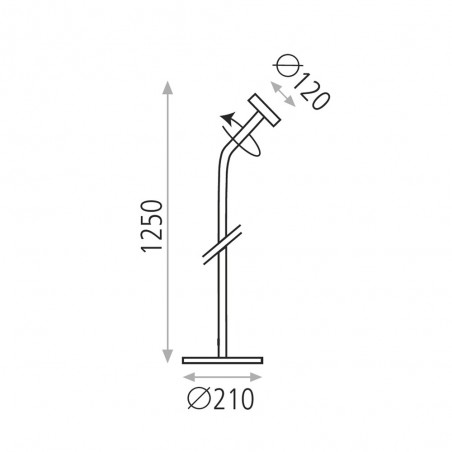 Lampadaire LED Corvus (7.5W)