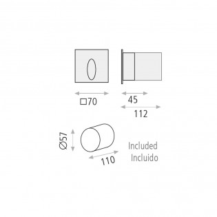 Applique LED Encastre Exterieur Virgo (4W)