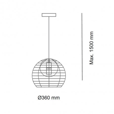 Lampe de plafond Samar