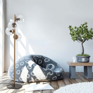 Lampadaire Sinza Transparent (4 lumieres)