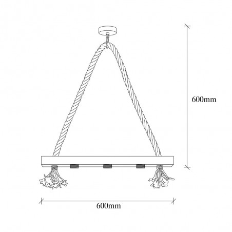 Regletté de suspension Gentry (3 lumieres)