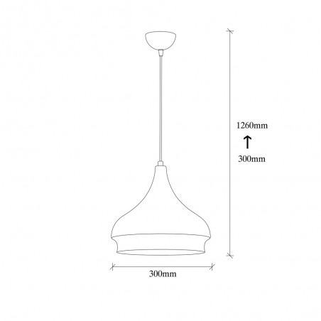 Lampe de plafond Momo 30 Noir