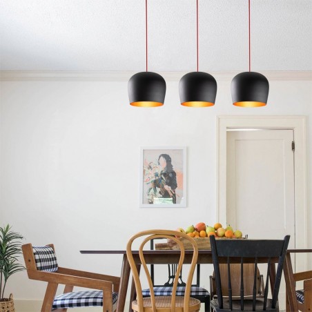Regletté de suspension Harvey 22 Noir (3 lumieres)