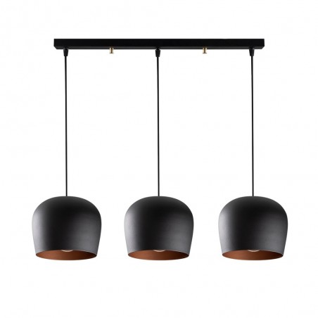 Regletté de suspension Harvey 22 Noir (3 lumieres)