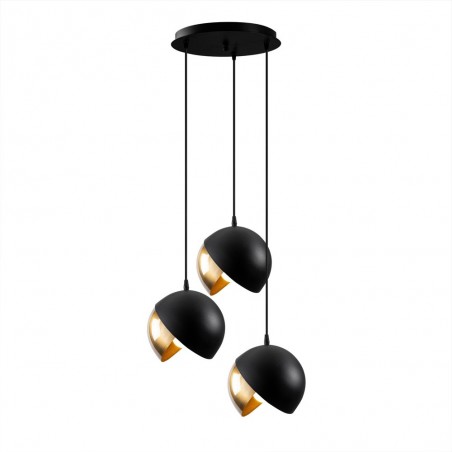 Lampe de plafond Harvey 20 Noir/Or (3 lumieres)