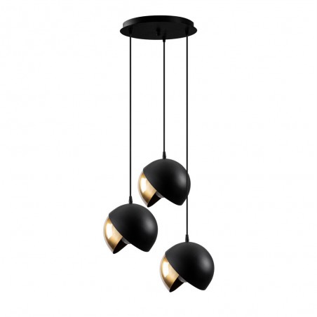 Lampe de plafond Harvey 20 Noir/Or (3 lumieres)