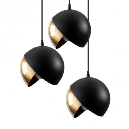 Lampe de plafond Harvey 20 Noir/Or (3 lumieres)